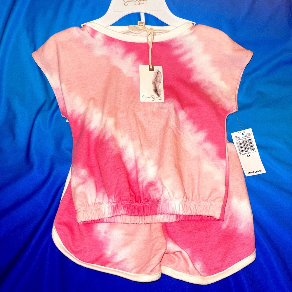 Girls Jessica Simpson shirt and shorts set